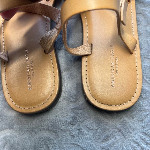 American Eagle Beige Brown Strappy Sandals 7 - Picture 4 of 7